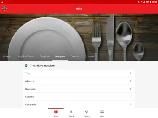 Italia – il viaggio del gusto android App screenshot 1