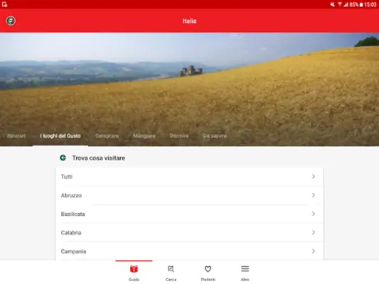 Italia – il viaggio del gusto android App screenshot 2